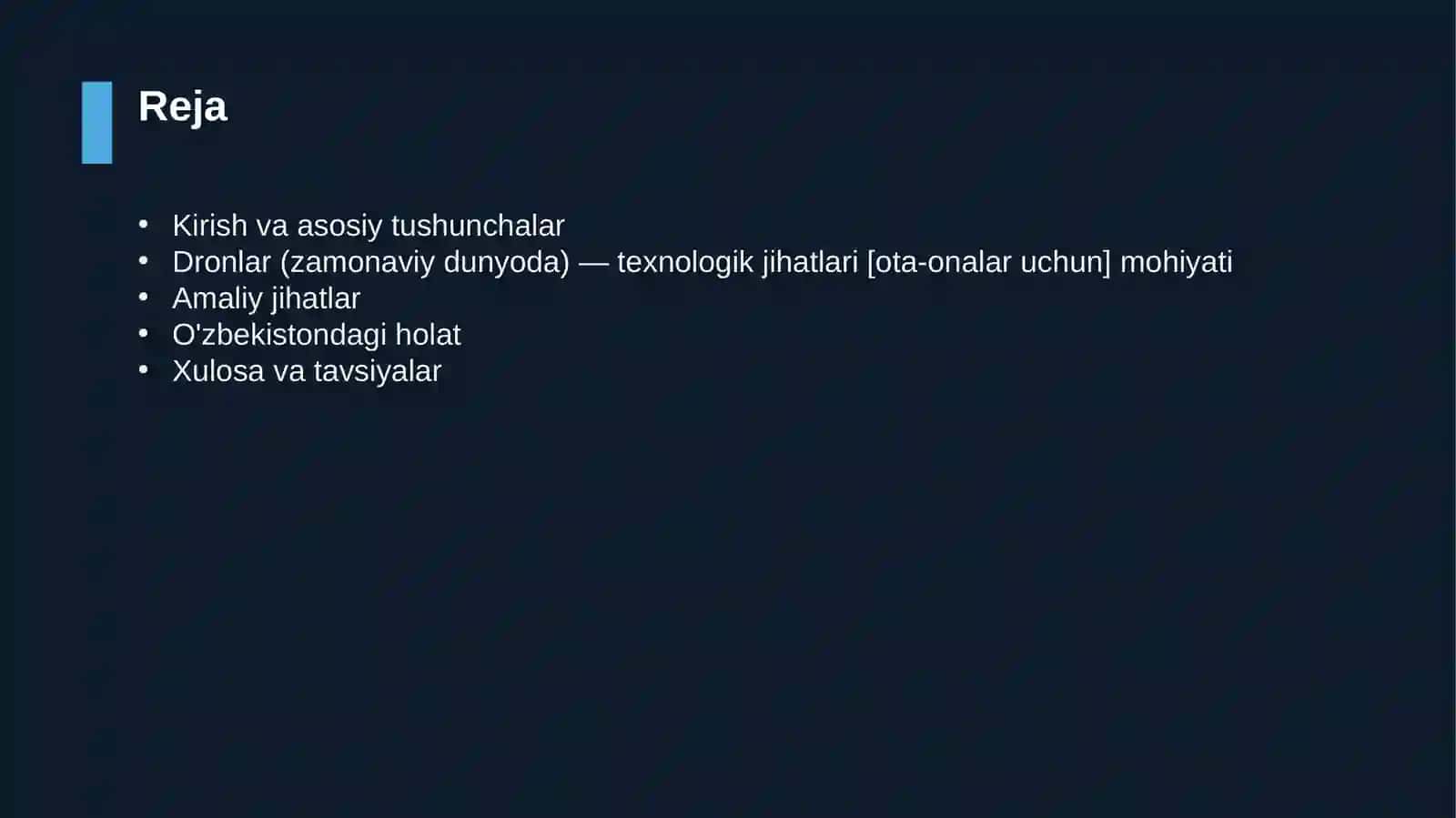 Dronlar (zamonaviy dunyoda) — texnologik jihatlari [ota-onalar uchun] 2