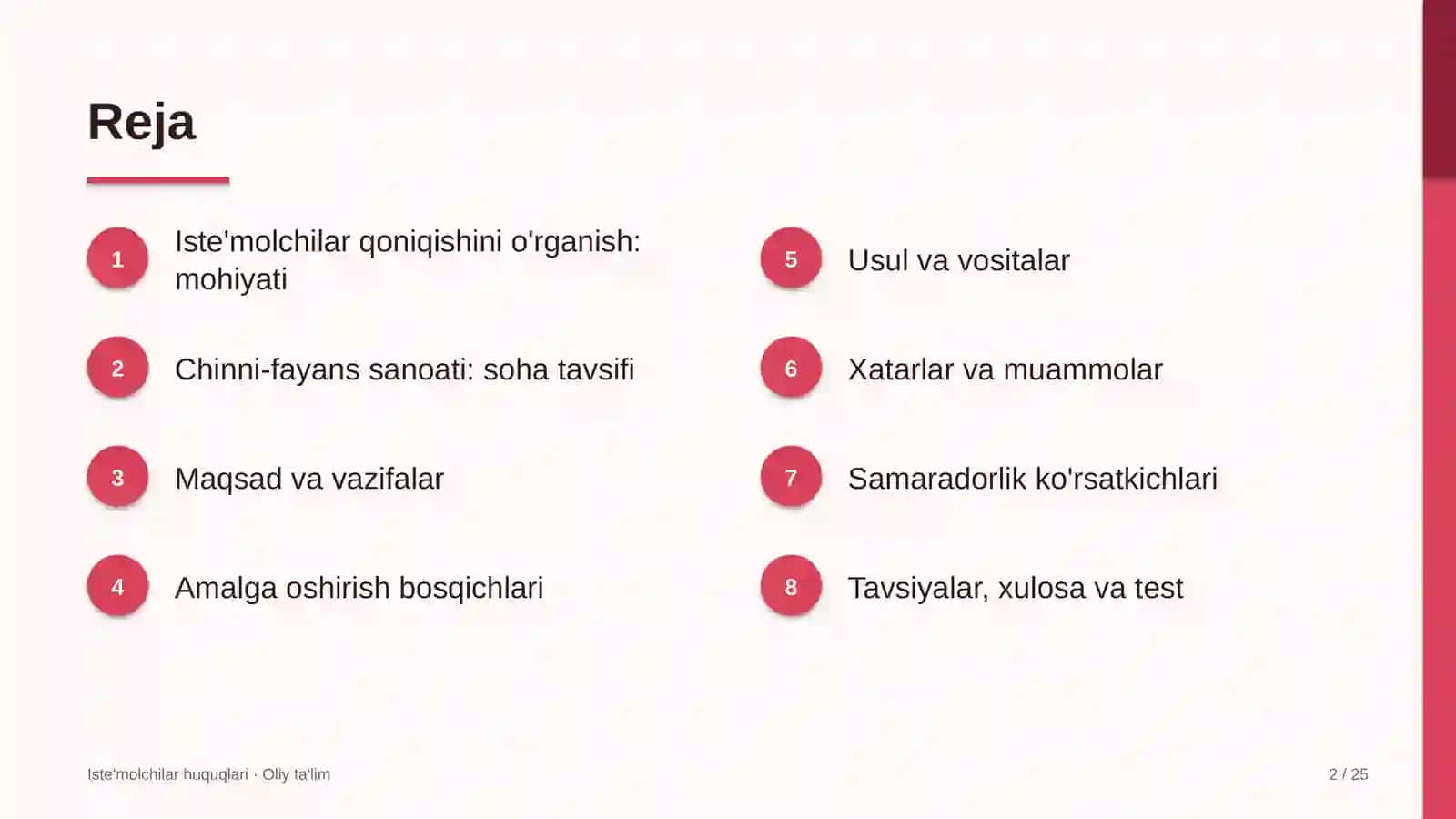 chinni fayans sanoatida iste'molchilar qoniqishini o'rganish 5343 2