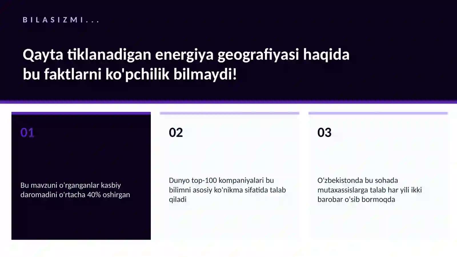 Qayta tiklanadigan energiya geografiyasi 2