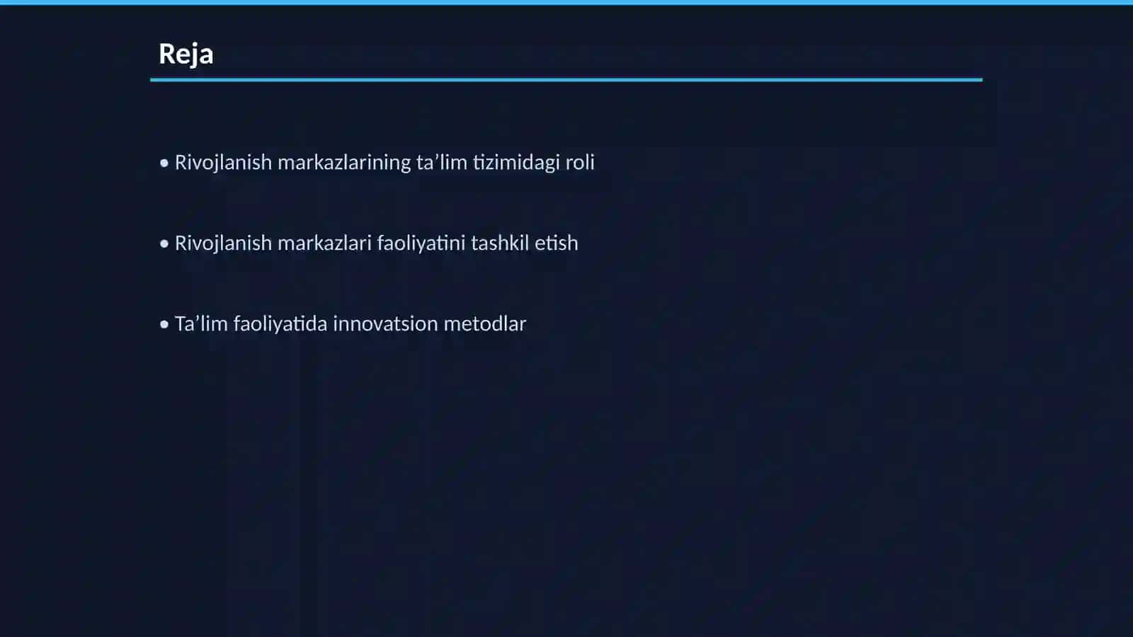 Rivojlanish markazlari, taʼlim faoliyati, ularga qoʻyiladigan talablar 2