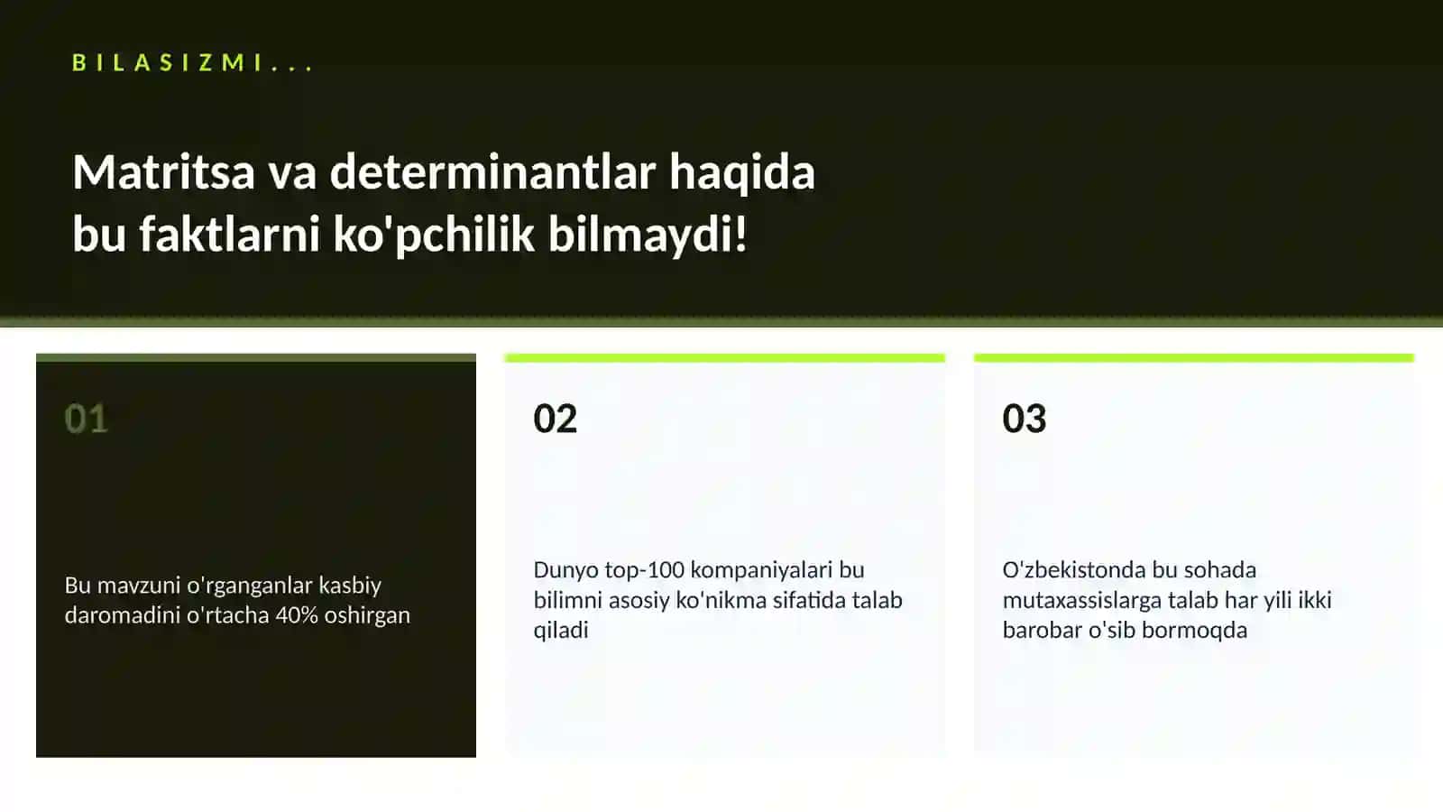 MATEMATIKA — UY VAZIFALARI 2