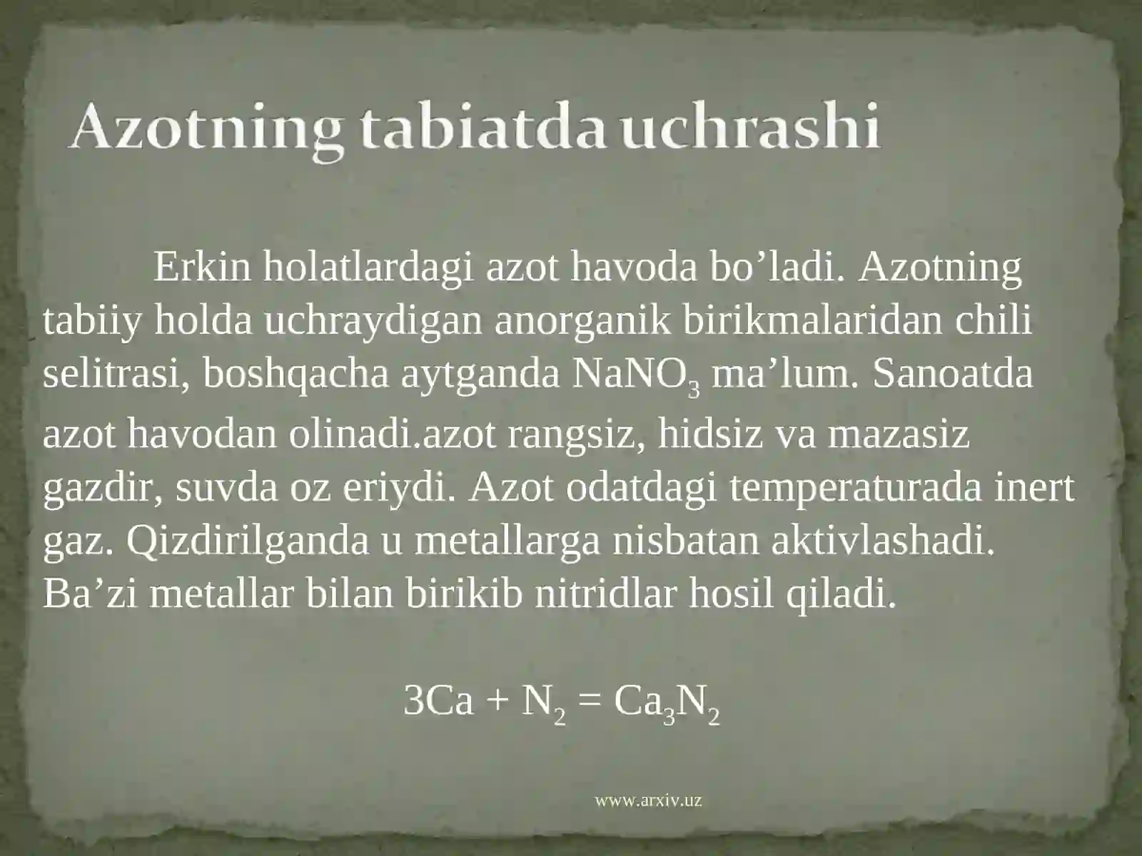 Azotning vodorodli birikmalari 2