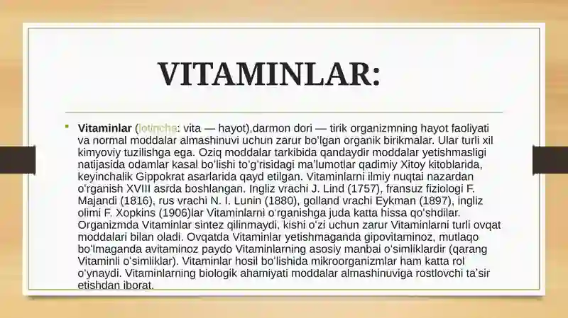 VITAMINLAR 2