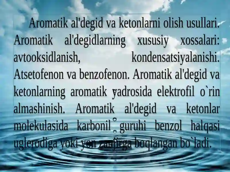 Aromatikaldegidvaketonlar 2