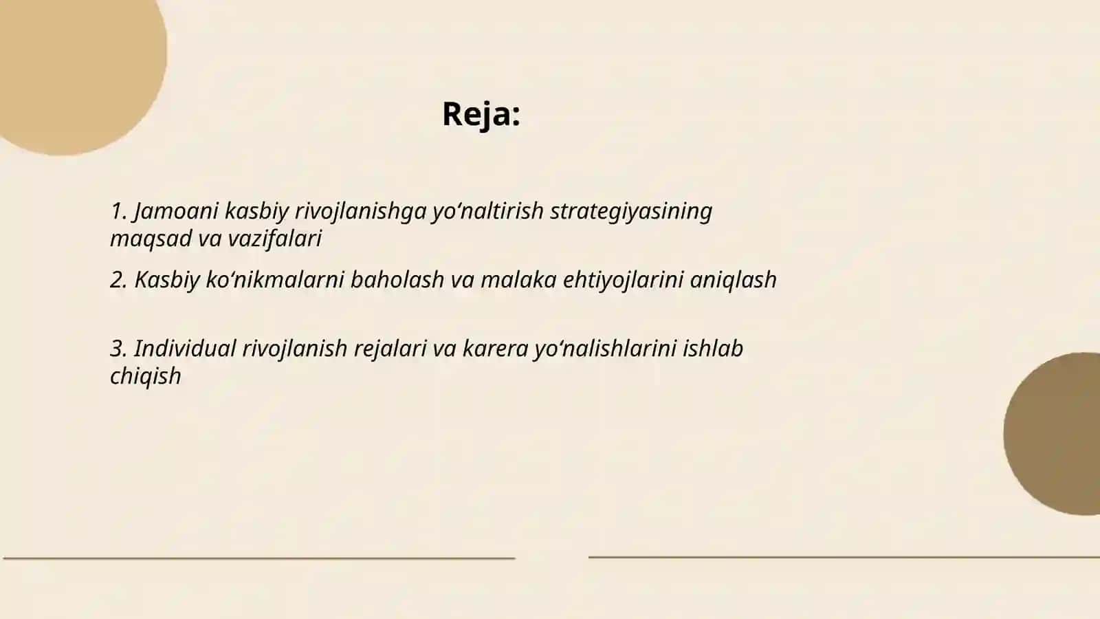 Jamoani kasbiy rivojlanishga yoʻnaltirish strategiyasi 2