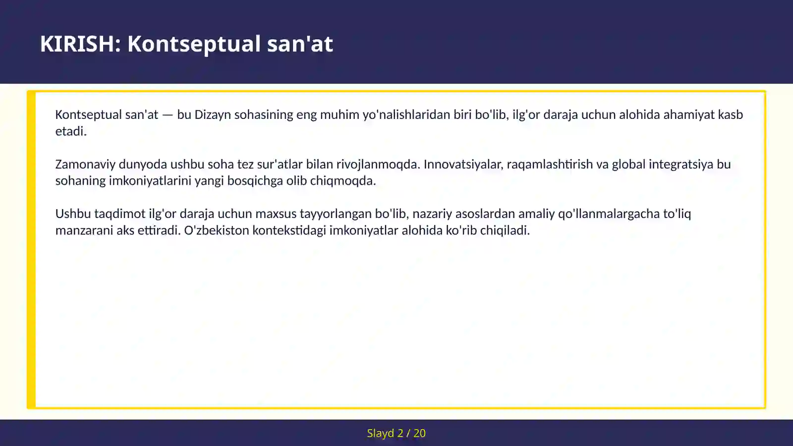Kontseptual San'at 2