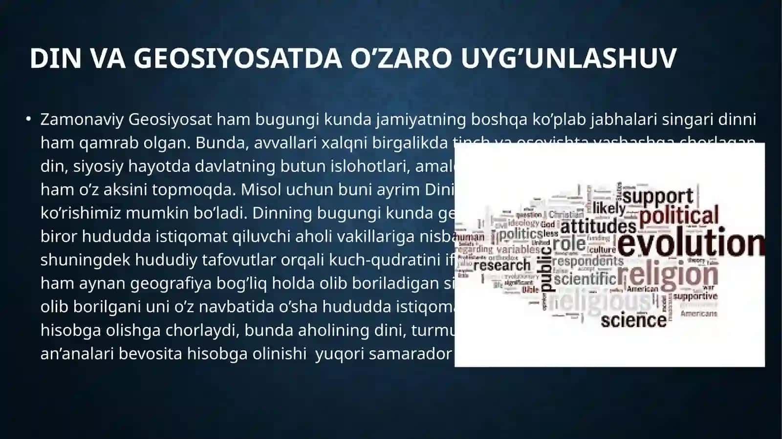 Zamonaviy geosiyosatda  din  tushunchasi 2