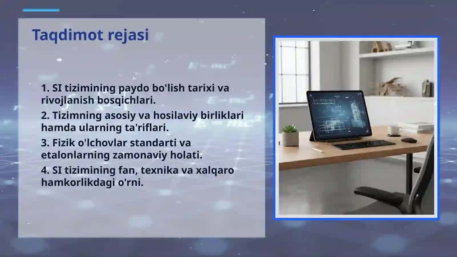 Fizik kattaliklar birliklarining xalqaro tizimi (SI) 2
