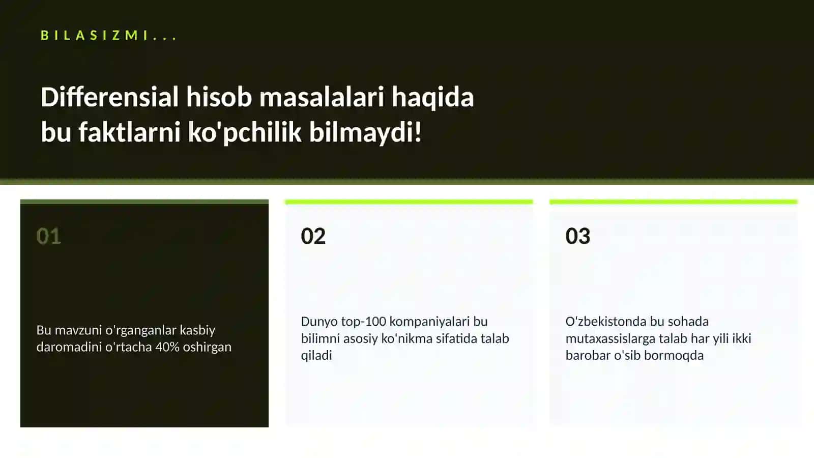 Differensial hisob masalalari 2