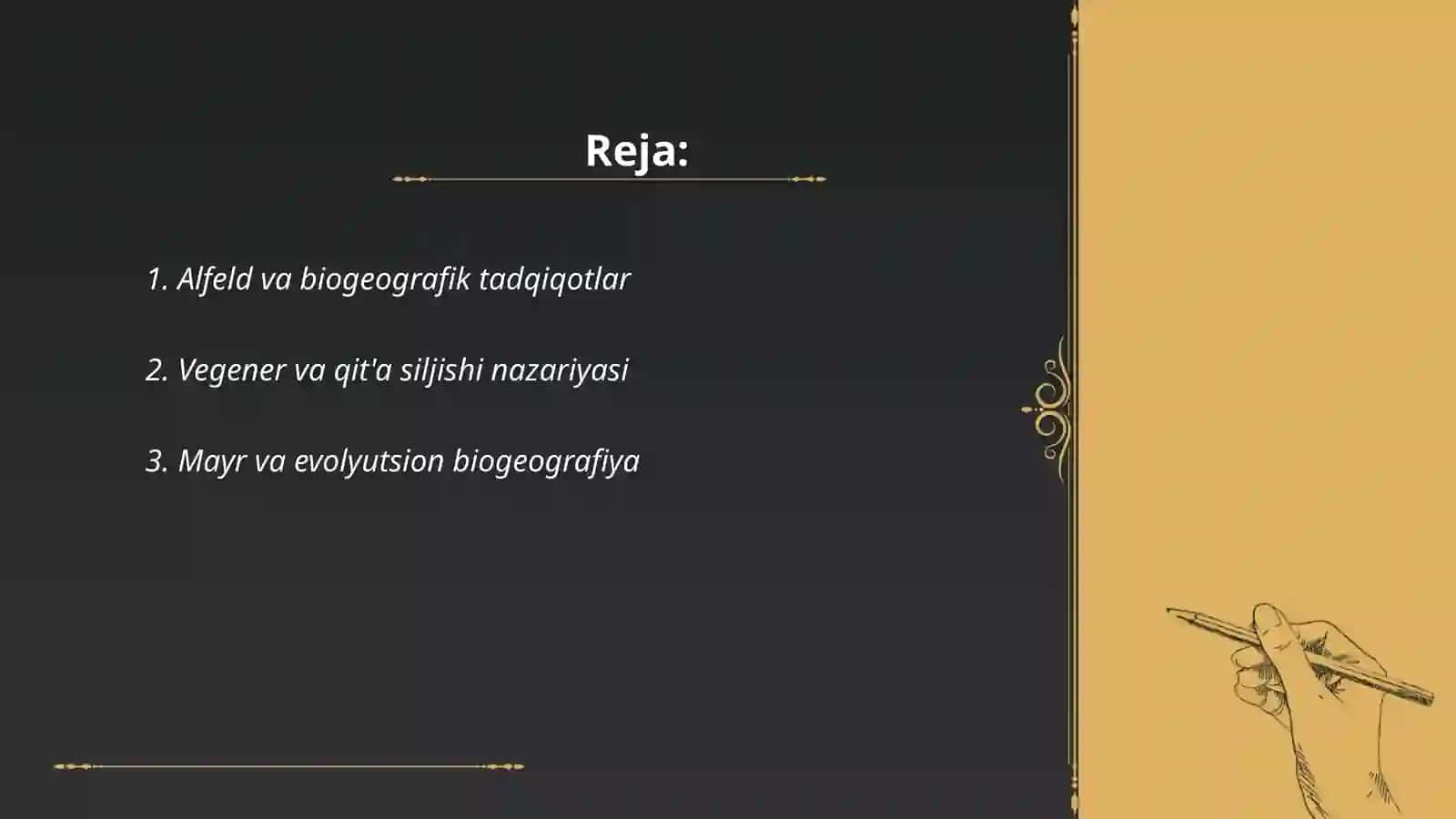 Xorijiy adabiyotlardan biogeografyaning rivojlanishiga hissa qo'shgan olimlarining ishlarni o'rganish 2