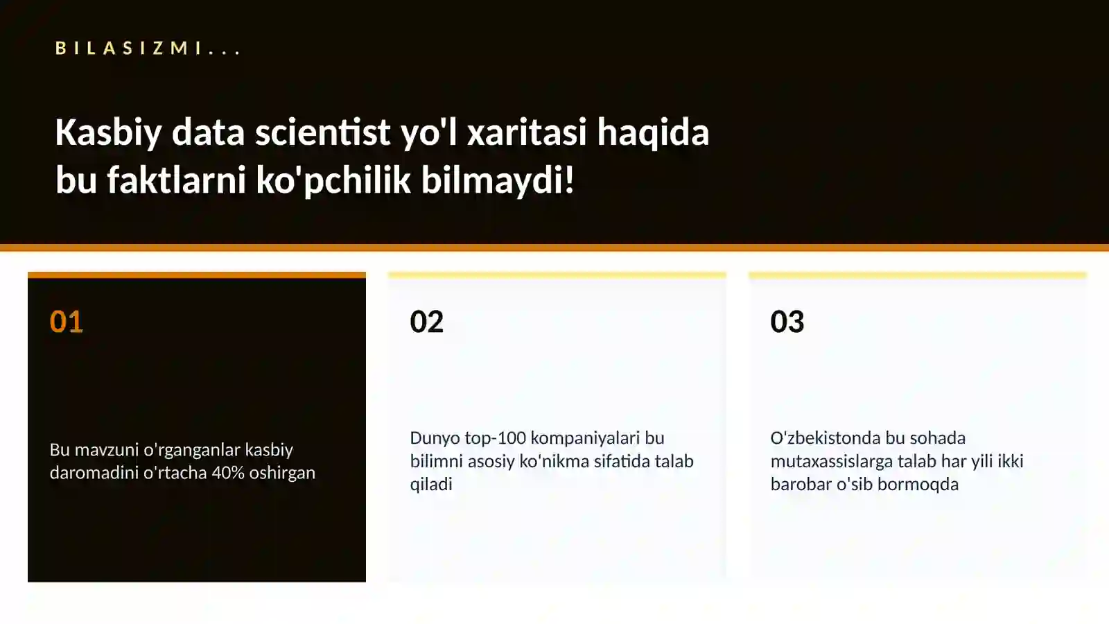 Kasbiy data scientist yo'l xaritasi 2