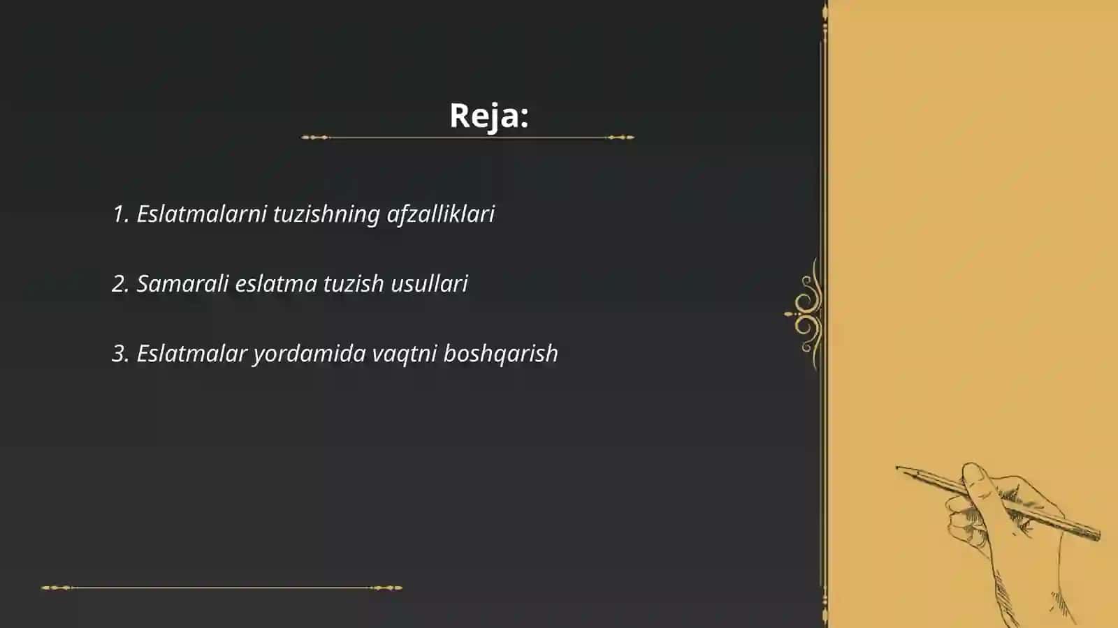 Eslatmalar bilan ishlash va ularning foydali jihatlari 2