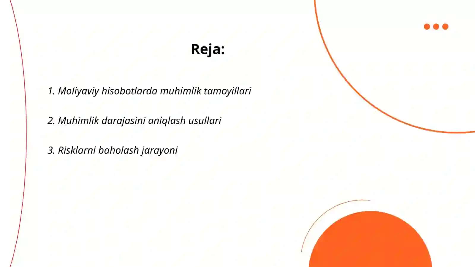 Auditorlik tekshiruvida muhimlik va risk 2