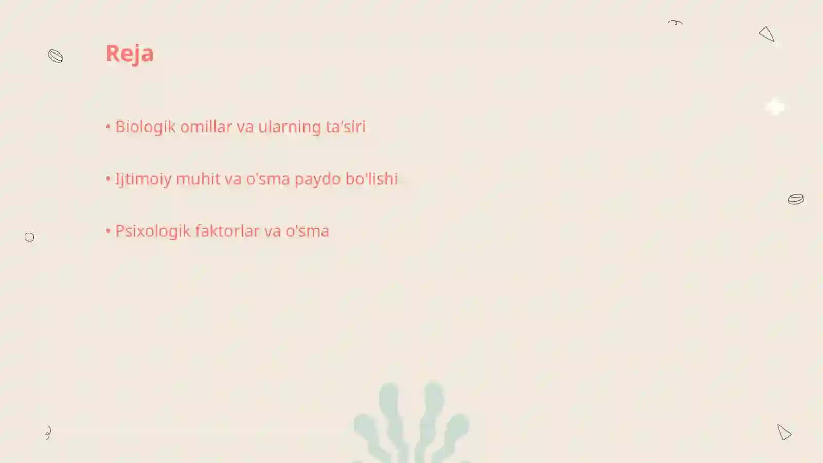 Oʻsmalarni paydo qiluvchi sabablar 2