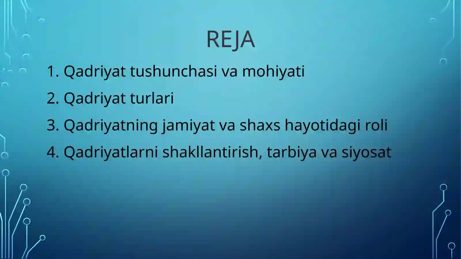 Qadriyat tushunchasi 2