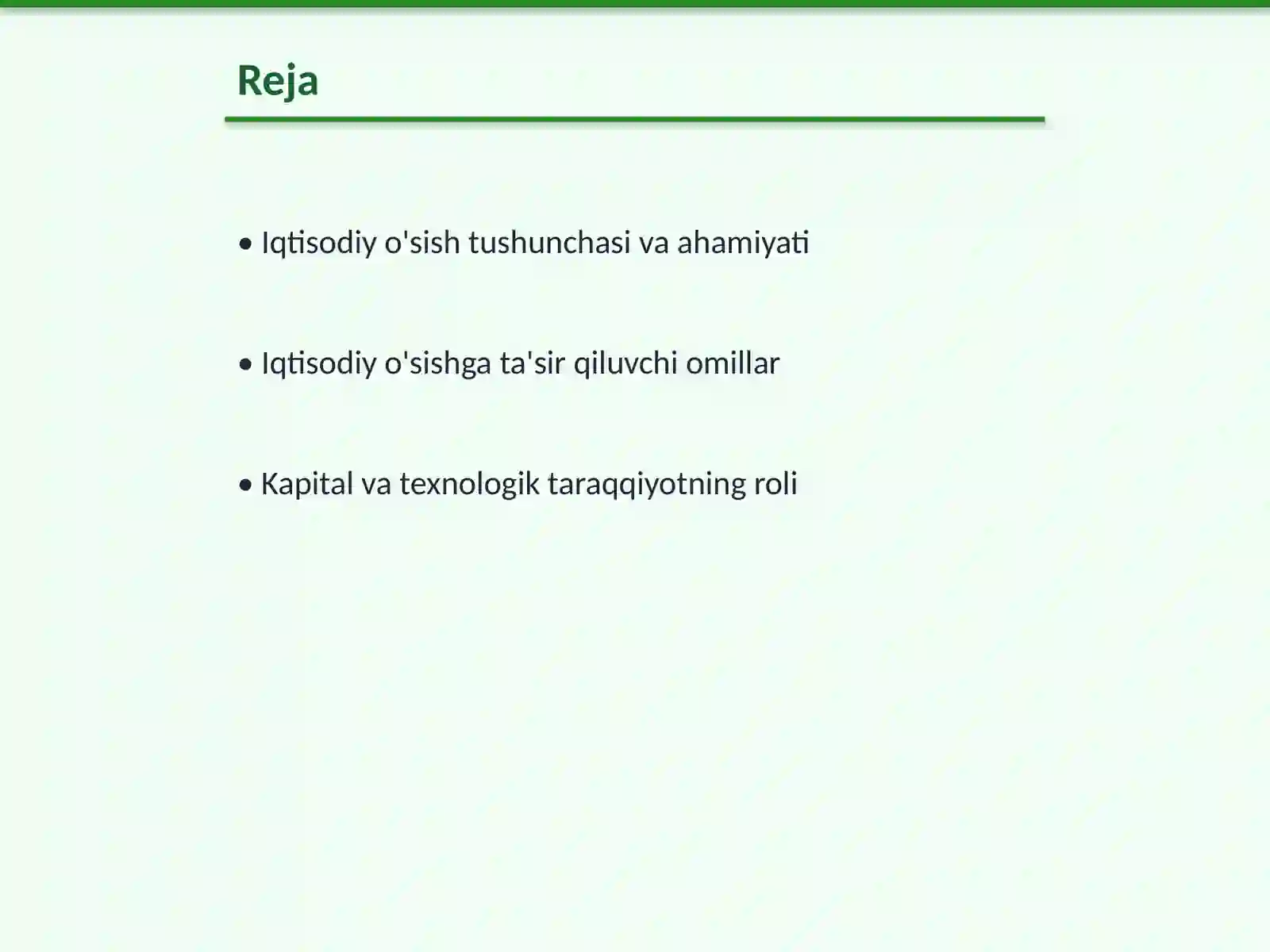 Iqtisodiy usish va uni taminlovchi omillar 2