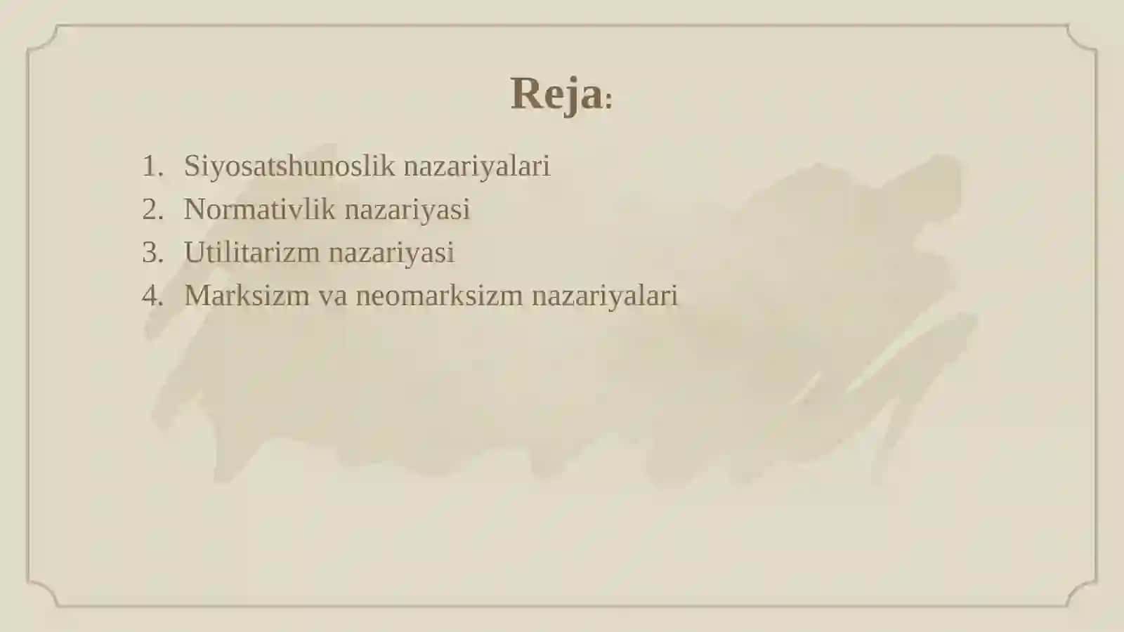 Siyosat nazariyalari 2
