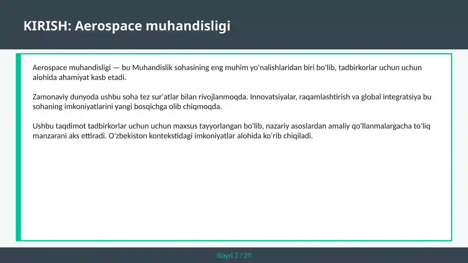 AEROSPACE MUHANDISLIGI 2