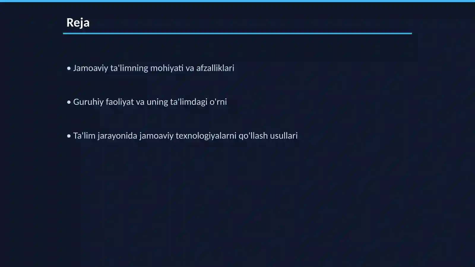 Ta’limning jamoaviy va guruhiy texnologiyasi 2