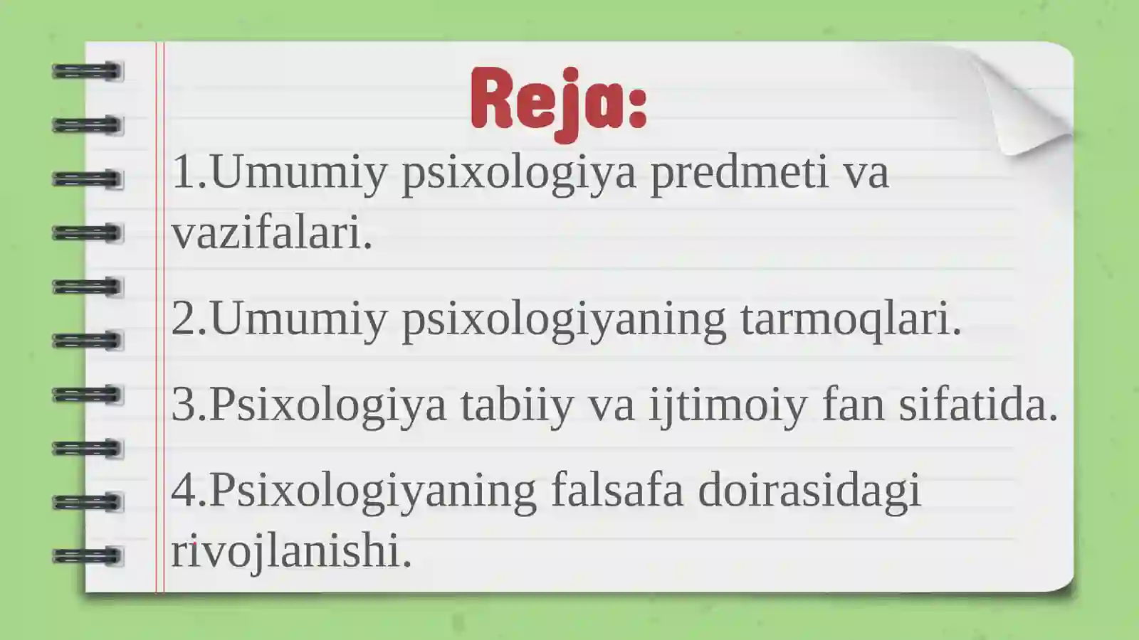 Psixologiyafanining predmeti va rivojlanish tarixi 2
