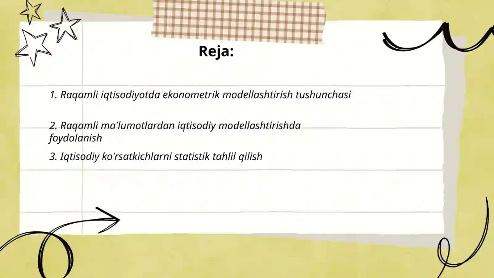 Raqamli iqtisodiyot sharoitida ekonometrik modellashtirish masalalari va ularni yechish usullari 2