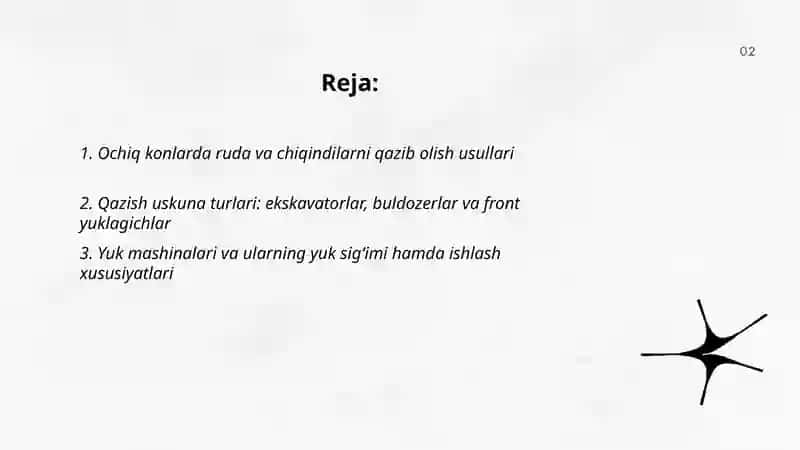 Ochiq kon ishlaridagi qazish-yuklash jarayonlari 2