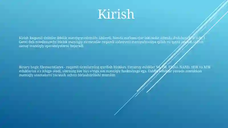 Ikkili Mantiqiy Elementlar 2