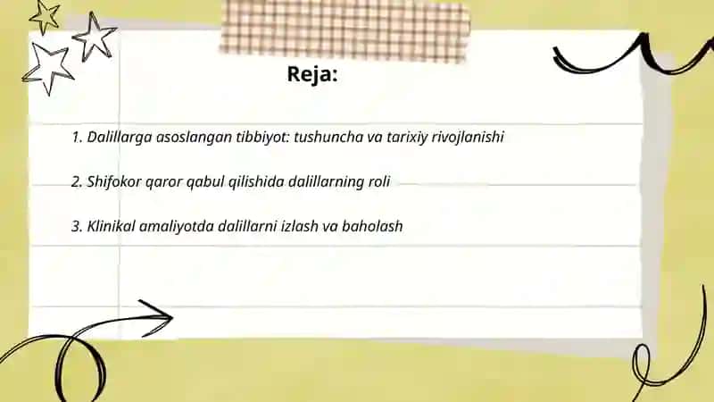 Dalillarga asoslangan tibbiyotning ahamiyati 2