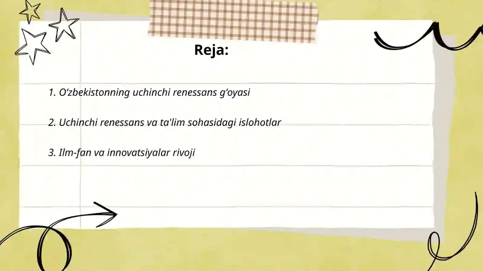 Oʻzbekistonning uchinchi renessansi tomon tutgan yoʻli 2