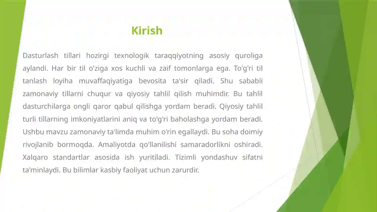 Zamonaviy Dasturlash Tillarining Qiyosiy Tahlili 2