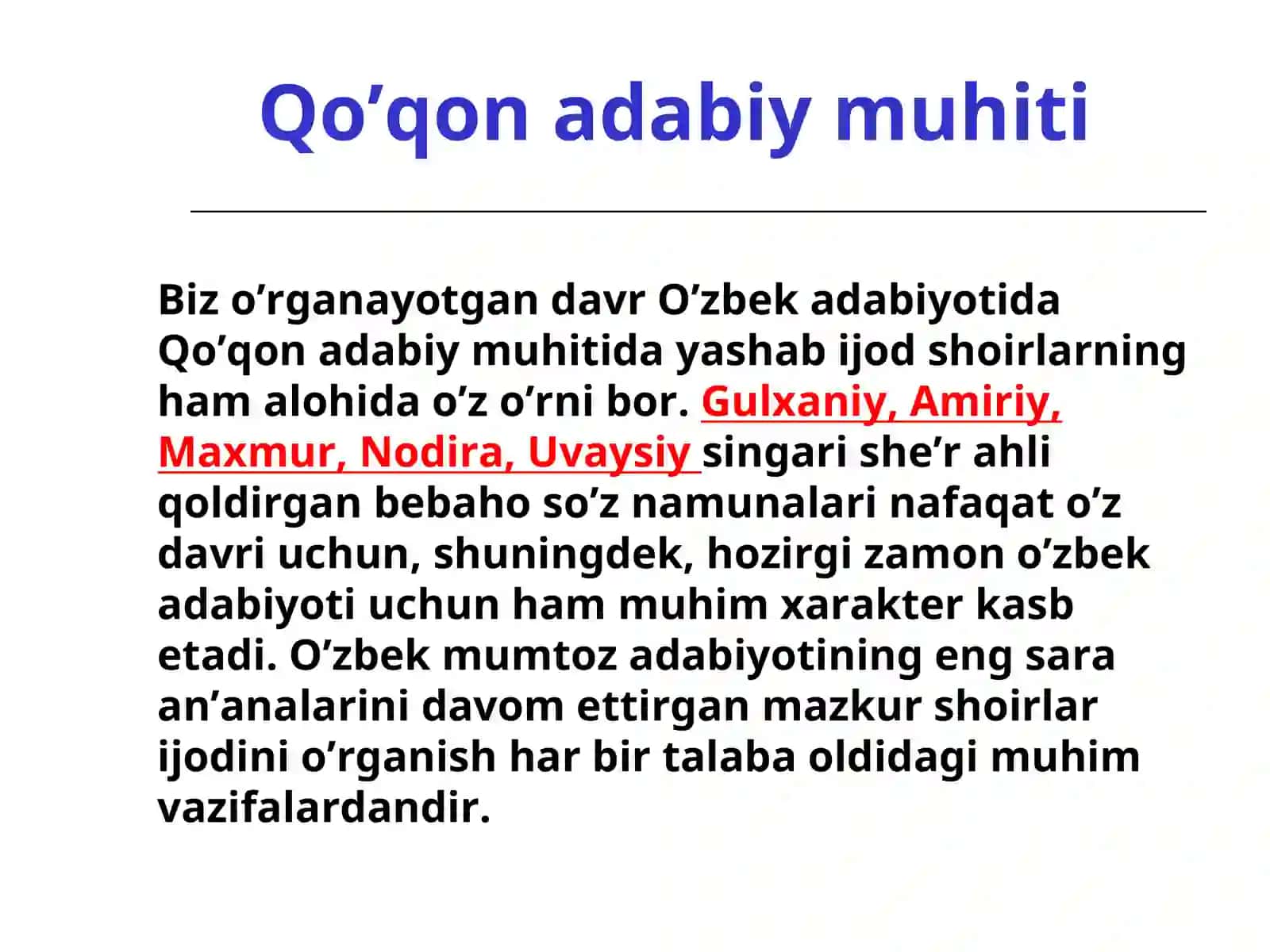 Qo’qon adabiy muhiti 2