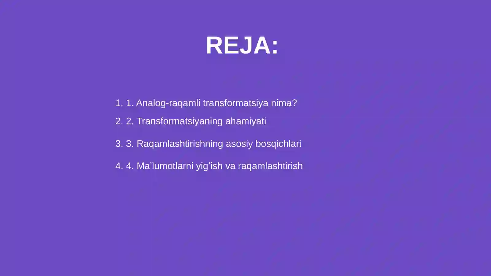 Analog-raqamli transformatsiya 2