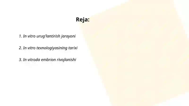 Invitro yuritish texnologiyasi 2
