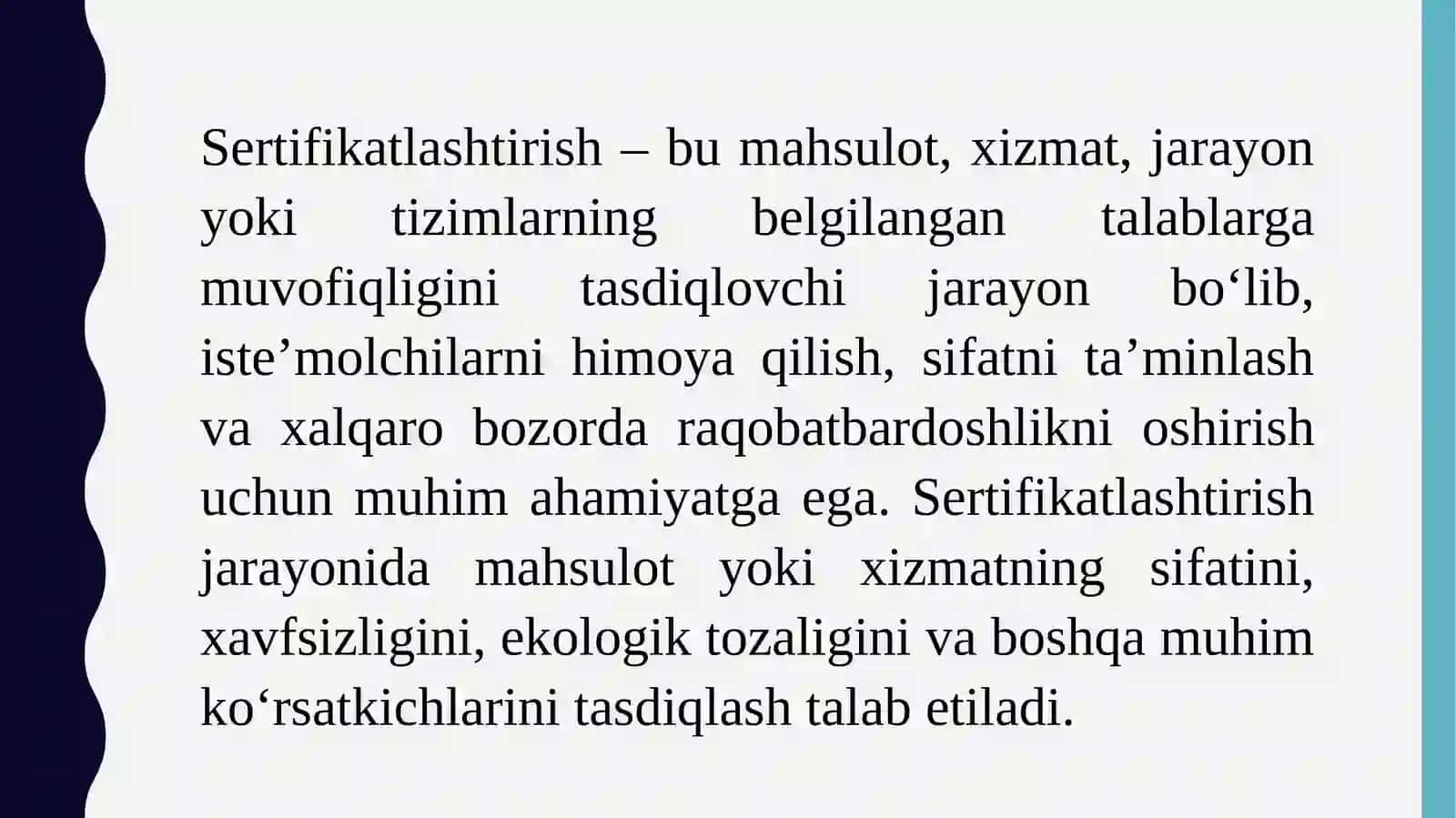 Sertifikatlashtirishga oid hujjatlar 2