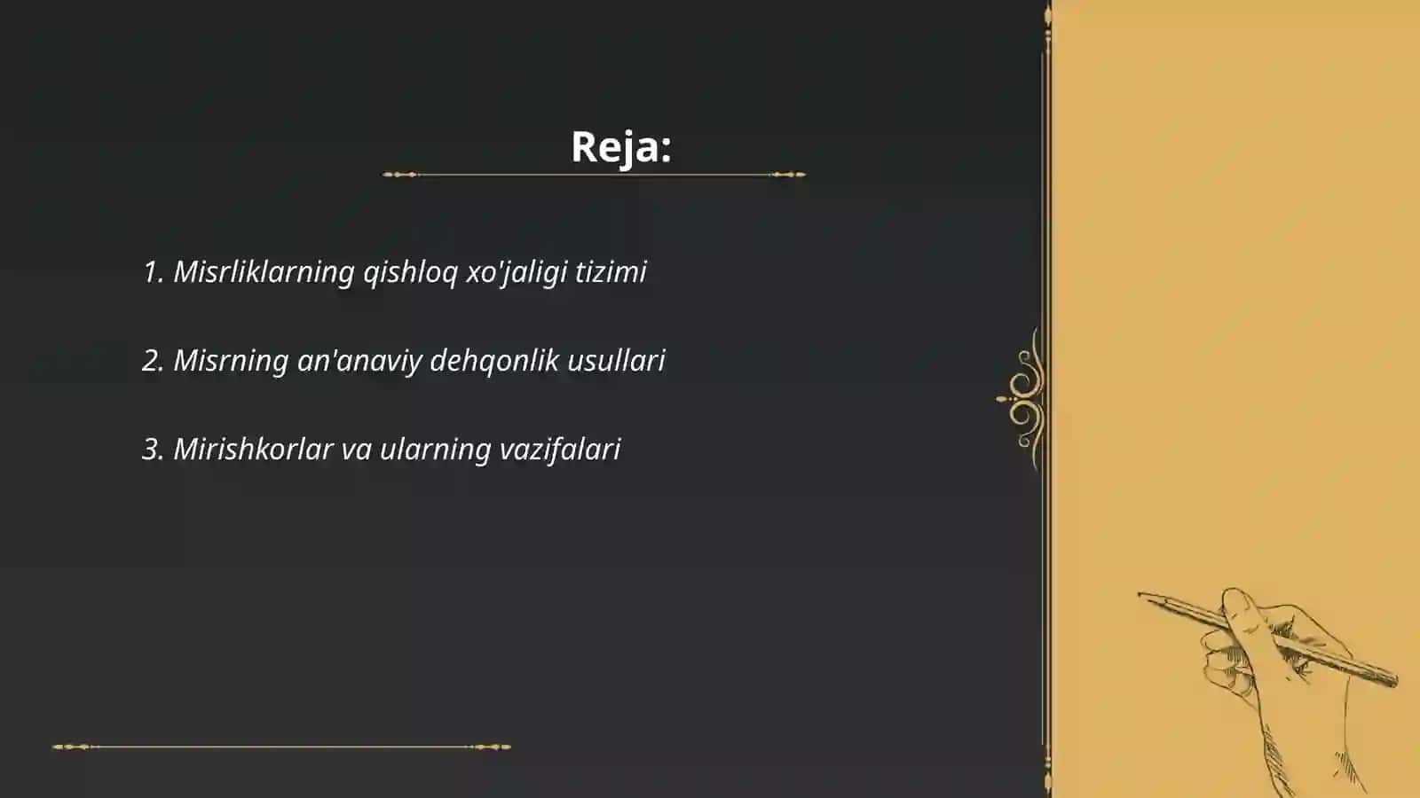 Misr va misrliklar:fallohlar urf odatlari 2