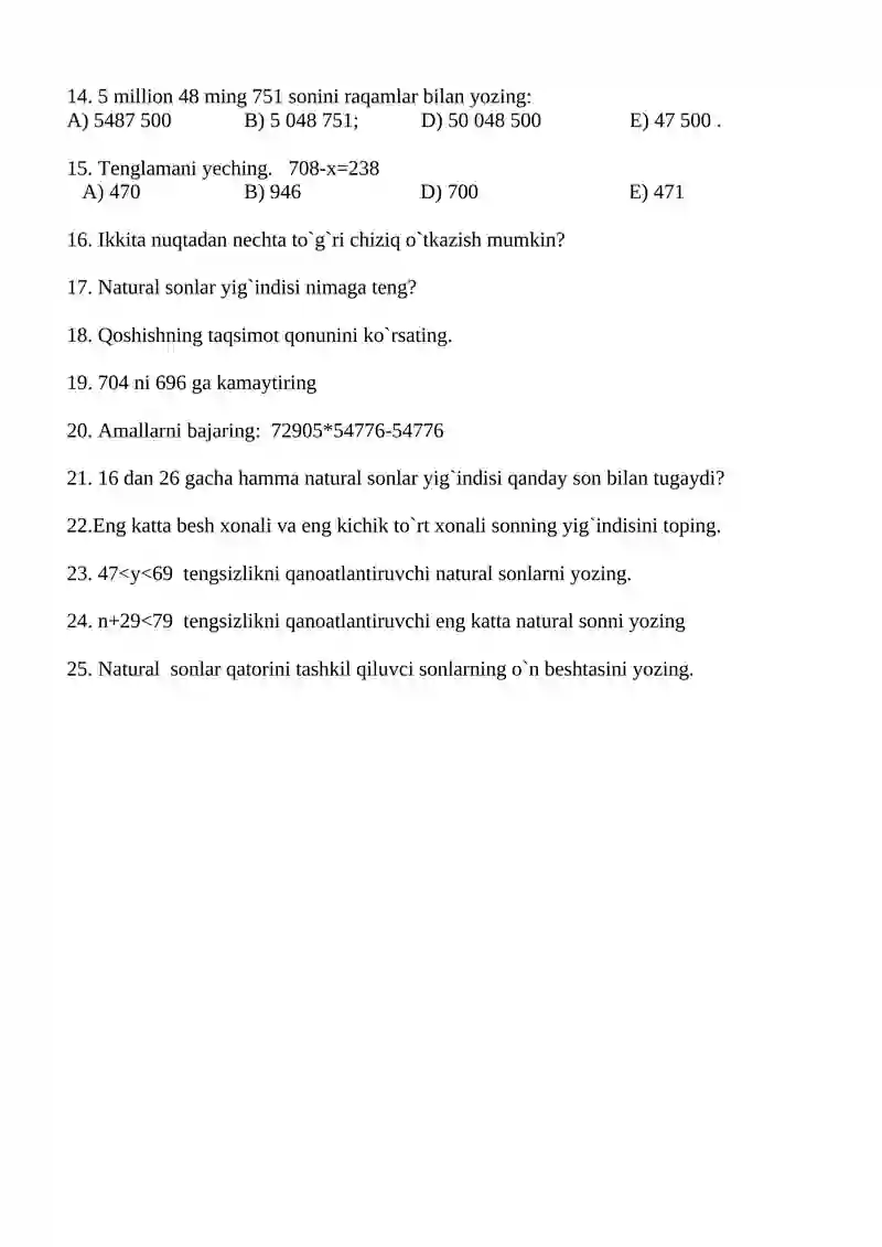 5 - sinf test (matematika) 2