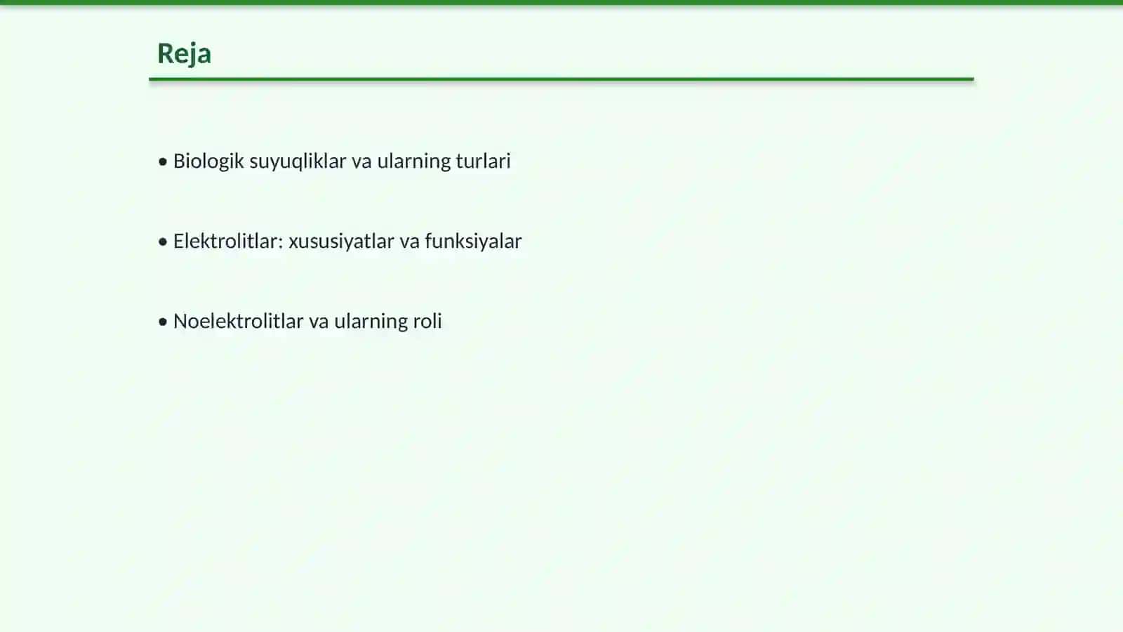 Tibbiyotda biologik suyuqliklar va elektrolit va noelektrolitlar 2