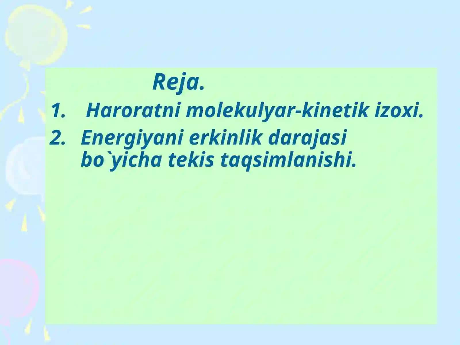 Issiqlik va harorat 2