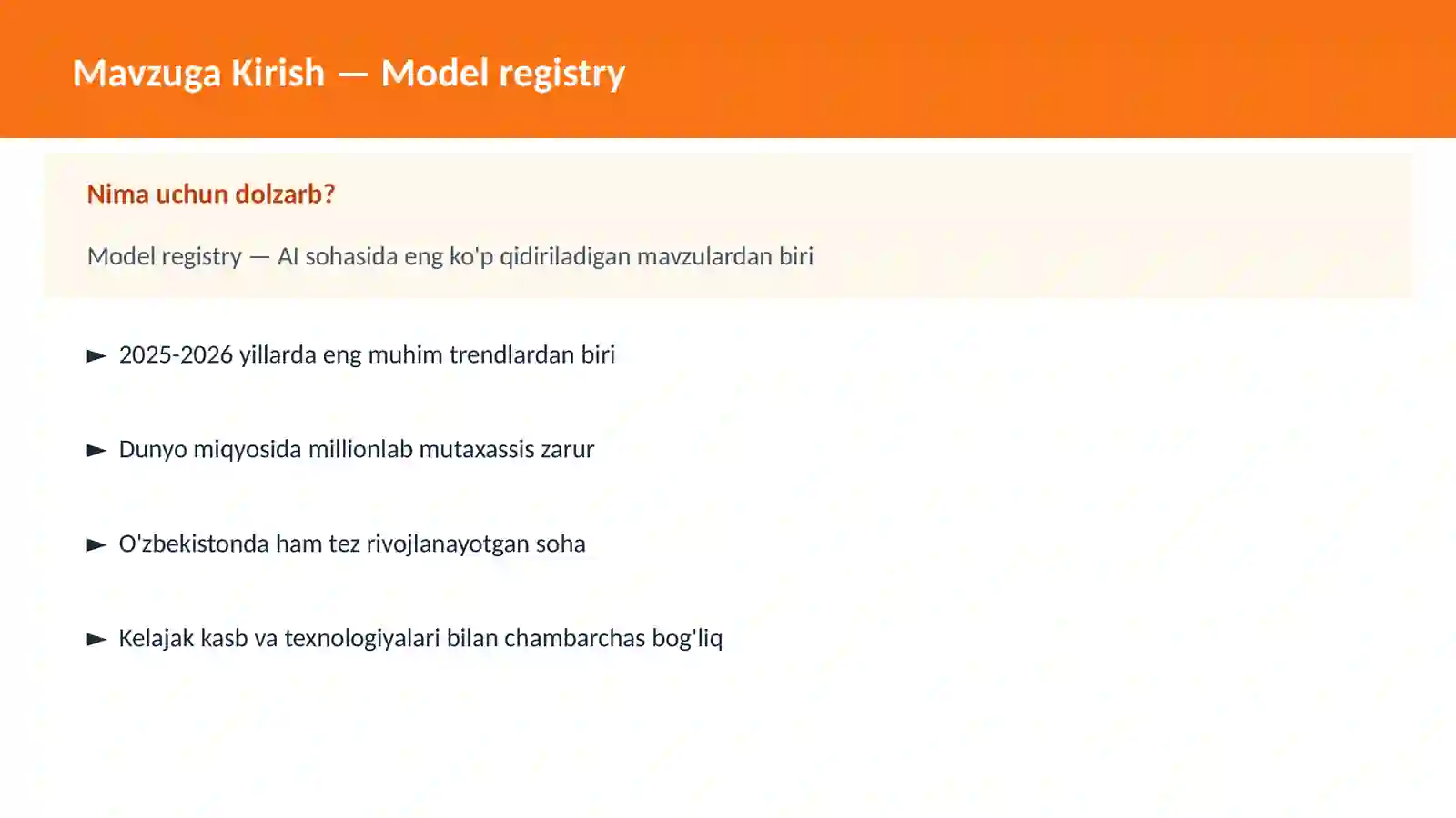 Model registry 2