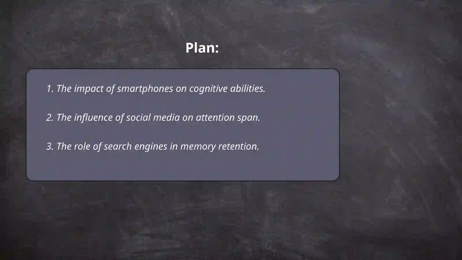 Technology and Cognitive Abilities 2