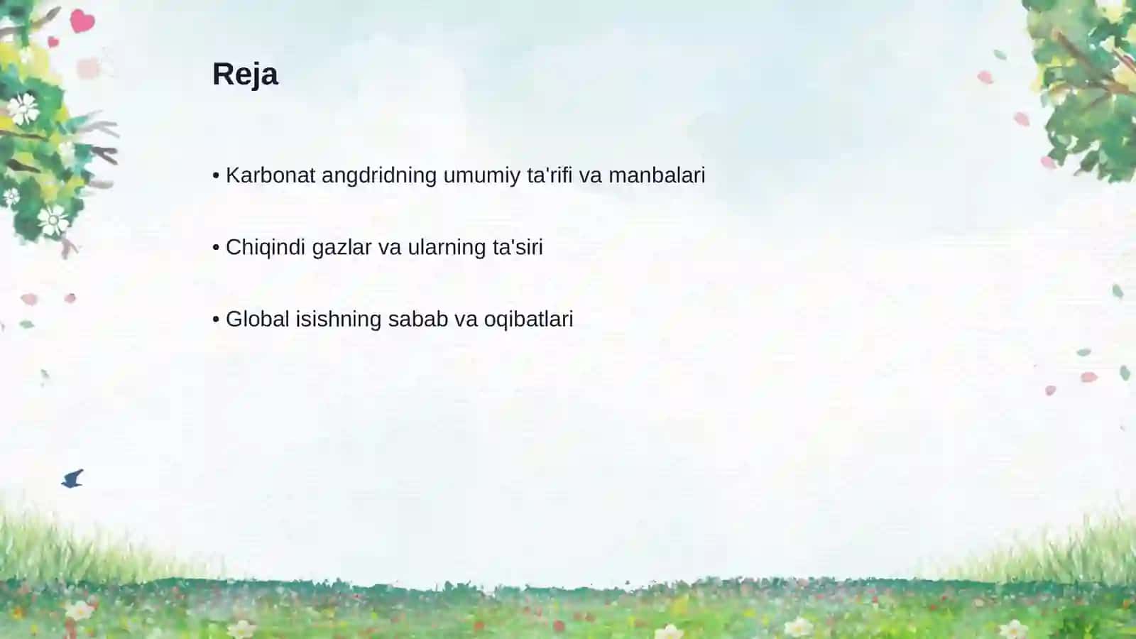 Chiqindi gazlar tarkibidagi karbonat angdrid va global isish 2