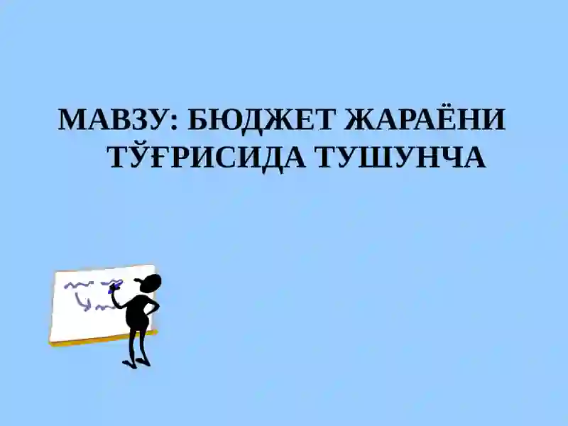 Бюджет жараёни тўғрисида тушунча 2