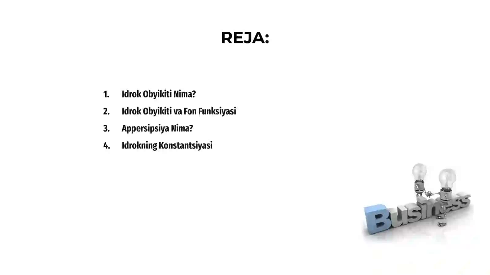 Idrok Obyikiti va Fon, Appersipsiyasi, Idrokning Konstantligi 2