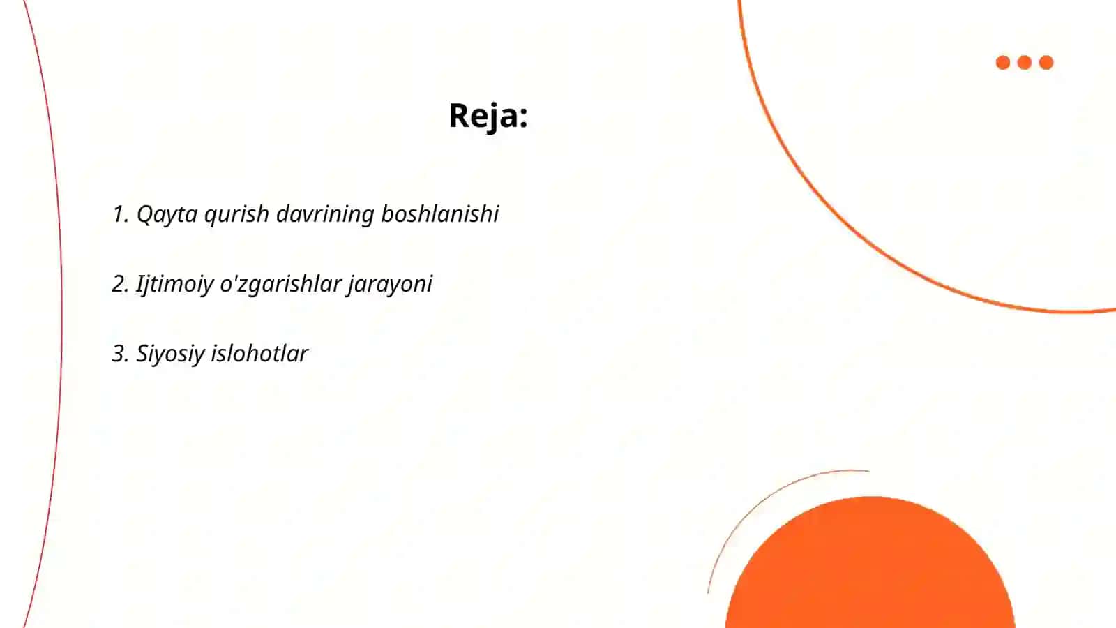 Qayta qurish yillarida Õzbekistondagi ijtimoiy-siyosiy vaziyat 2