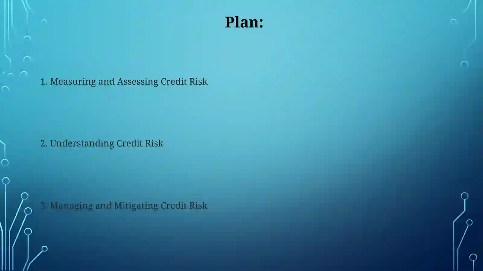 Credit risk 2