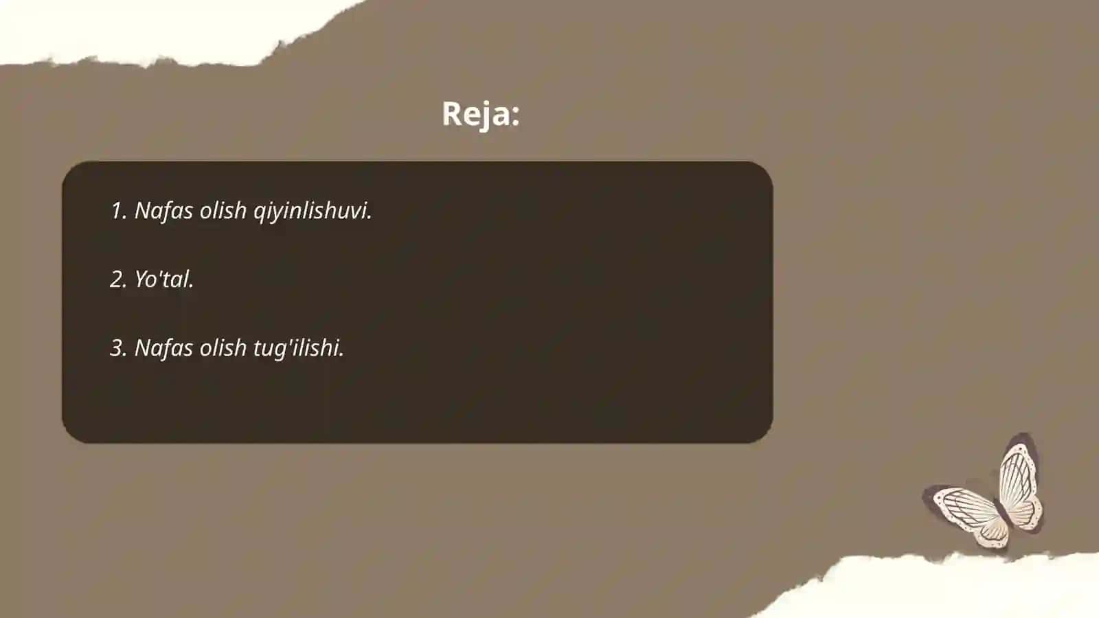 Nafas olish tizimining kasalliklarining asosiy begilari 2
