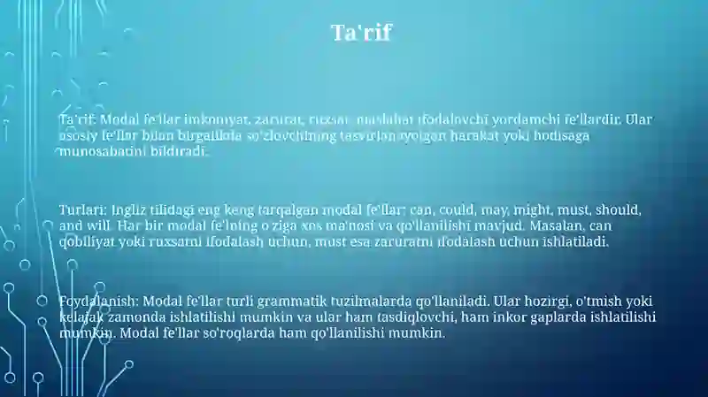 Modal Verbs 2