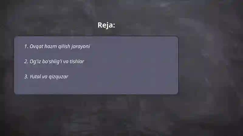 Hazm tizimining aʼzolari 2