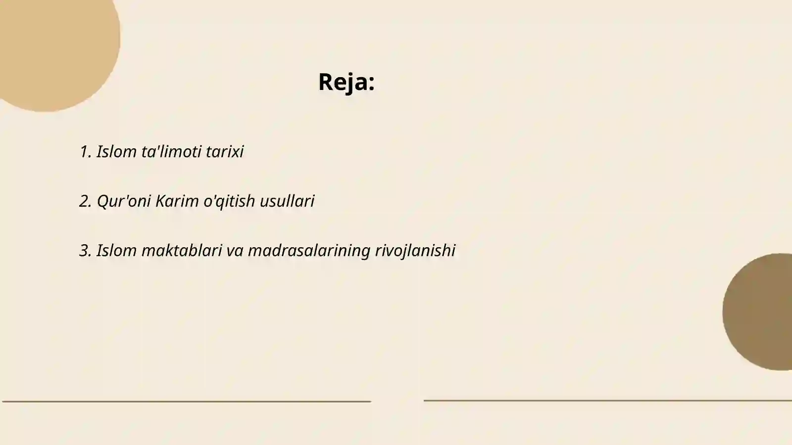 Islom ta'limoti tarixi 2