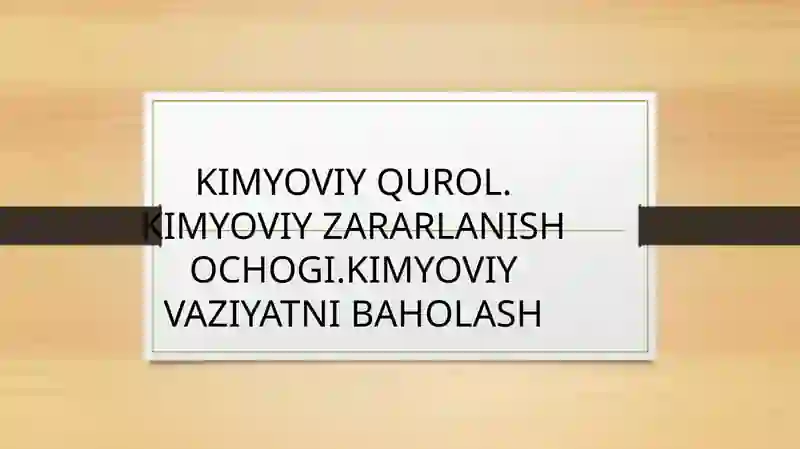 KIMYOVIY QUROL 2